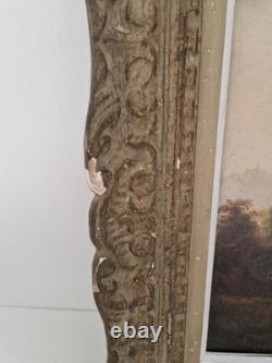 Oil on canvas Barbizon countryside landscape Montparnasse frame antique painting