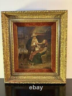 Oil on canvas, after Julius Singer, early 20th century, 19th century golden frame