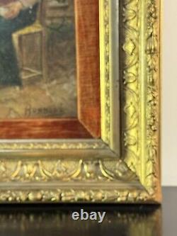 Oil on canvas, after Julius Singer, early 20th century, 19th century golden frame