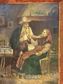 Oil on canvas, after Julius Singer, early 20th century, 19th century golden frame