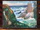 Oil On Canvas Antique. Nandor Vagh-weinmann. The Fort Of Socoa