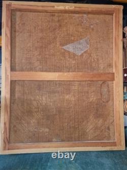 Oil on canvas depicting an old child