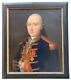 Oil On Canvas Military Portrait Of The Old Regime Late 18th Century Uniform A4512