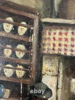 Oil on canvas, old Breton School, 20th century, Finistère, Côtes d'Armor, Brittany