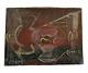 Oil On Canvas Still Life Cubism Signed To Restore Hst Antique Painting