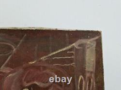 Oil on canvas still life cubism signed to restore HST antique painting