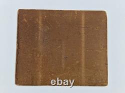 Oil on cardboard marine landscape signed HSC Marine signed painting old tableau