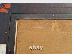 Oil on panel 1930 marine landscape island of Bréhat signed framed antique painting