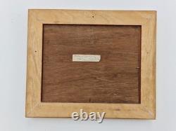 Oil on panel 3F seascape with sailing boats water old marine painting signed