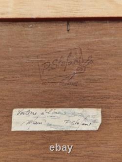 Oil on panel 3F seascape with sailing boats water old marine painting signed