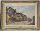 Oil On Panel, Primitive Bono, Signed, Evening In Bernex, Switzerland, Old Painting