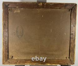 Oil on panel study of a tree French School 19th century in its old frame