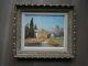 Oil Painting On Cardboard By H. Brun-marin, Provence Vallauris Decor, Ancient Landscape.