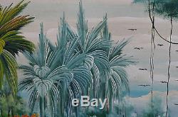 Old African Painting On Canvas Circa 1950