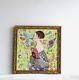 Old Art Deco Frame Oil Painting On Canvas Reproduction Klimt