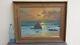 Old Beautiful Oil Painting On Wood Coucher De Soleil Maritime Signed M Chapuis