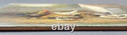 Old Farmyard Painting Oil Antique Tableau
