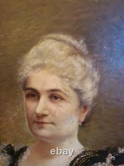 Old Female Portrait, Oil on Canvas