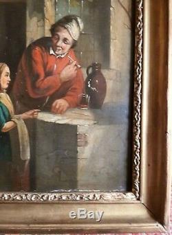 Old Flemish Dutch School Painting Ancient Painting Oil On Panel