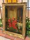 Old French Oil Painting On Canvas Of The Cardinals. Signed
