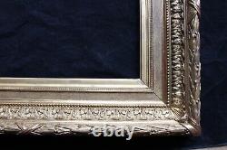 Old Gold Leaf Frame For Oil Painting On Canvas Exhibition Label