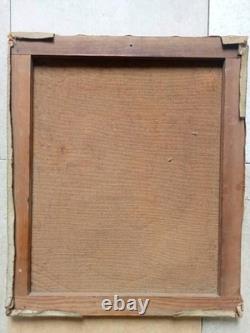 Old Impressionist Painting Flower Bouquet Oil on Canvas Signature