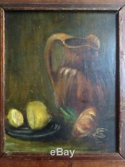 Old Impressionist Painting Still Life Van Gogh Style Oil On Wood