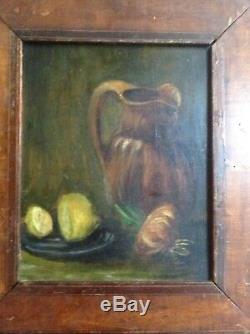 Old Impressionist Painting Still Life Van Gogh Style Oil On Wood