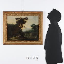 Old Landscape Painting Oil on Canvas 18th Century Original