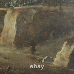 Old Landscape Painting Oil on Canvas 18th Century Original