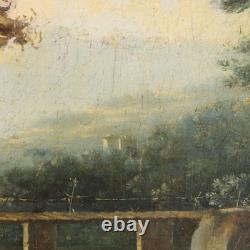 Old Landscape Painting Oil on Canvas 18th Century Original