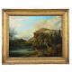 Old Landscape Painting Oil On Canvas Italy 1862