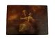 Old Large Oil Painting On Panel Gallant Scene Napoleon Iii Era