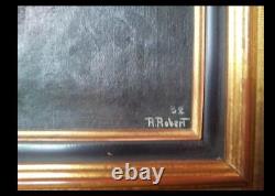 Old Large Oil on Canvas Signed with Its Frame. Nice Portrait