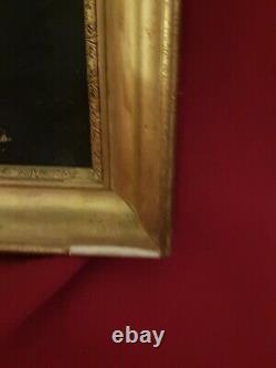 Old Man Portrait, Oil On Canvas, Early XIX Th Century, Gilded Frame