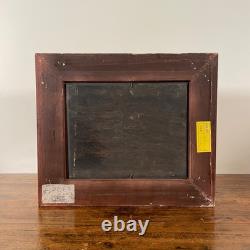 Old Marine Painting of a Sailboat Signed FOURNIER Oil on Wood 1920s