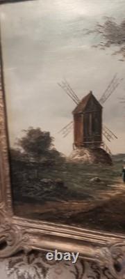 Old Mill Oil on Canvas Painting
