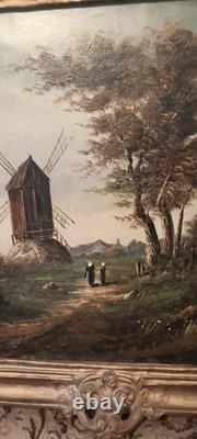Old Mill Oil on Canvas Painting