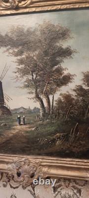 Old Mill Oil on Canvas Painting