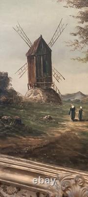 Old Mill Oil on Canvas Painting