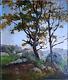 Old Oil Study On Panel Trees And Rocks At Fontainebleau 1930s