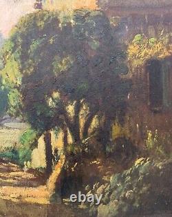 Old Oil On Board Landscape Located In Ariège Signed At The Bottom Right