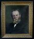 Old Oil On Canvas Portrait Of Man Of Quality Signed Lower Right