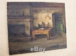 Old Oil On Canvas Signed Denis Brunaud 1950