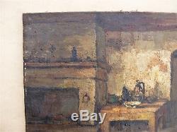 Old Oil On Canvas Signed Denis Brunaud 1950