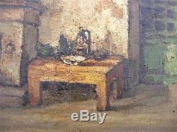 Old Oil On Canvas Signed Denis Brunaud 1950