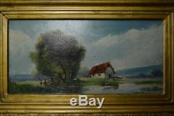 Old Oil On Panel Trybarde Painting Landscape Painting XIX XX