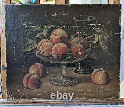 Old Oil Painting. A. Bellemain (Still Life) To Restore XIX