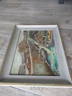Old Oil Painting Camaret-sur-Mer Signed Chevalier Finistère Breton 1900