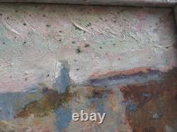Old Oil Painting Camaret-sur-Mer Signed Chevalier Finistère Breton 1900